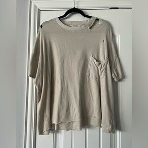 Free people distressed t shirt